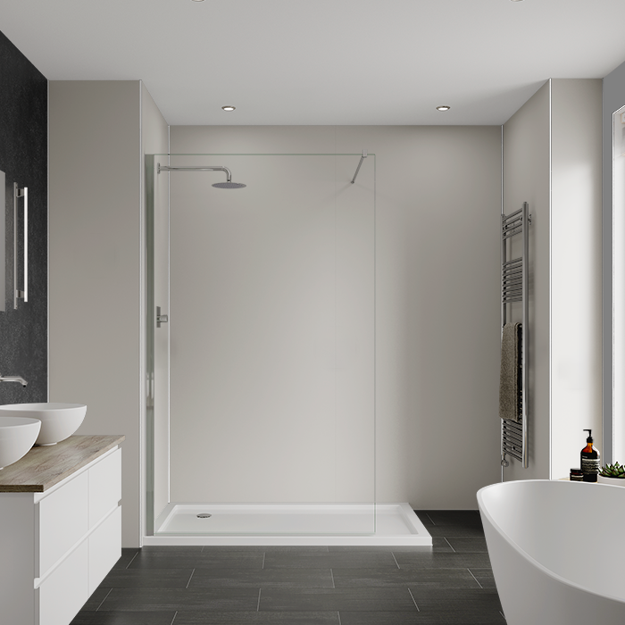 Multipanel Pure White Grey Bathroom Wall Panel – Matt, photo 3
