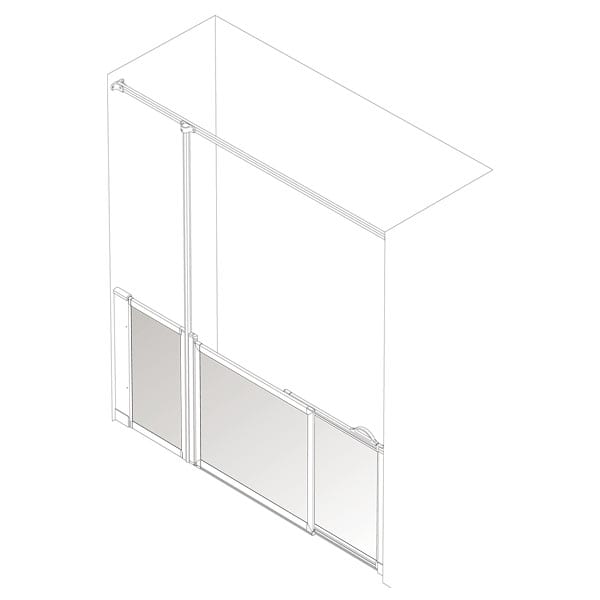 AKW Option S Series Half Height Carer Shower Screen Sets 750mm High, photo 5