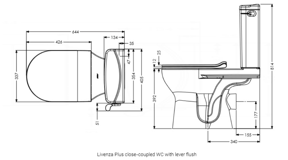 AKW Livenza Plus Close Coupled Toilet, photo 5