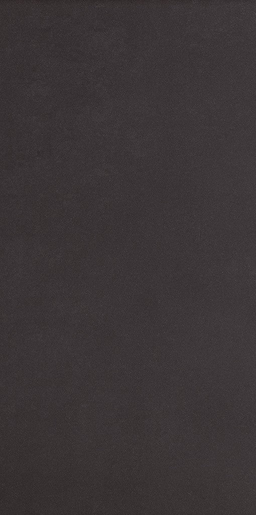 Wilmington black plain matt porcelain wall & floor tile, 300x600mm