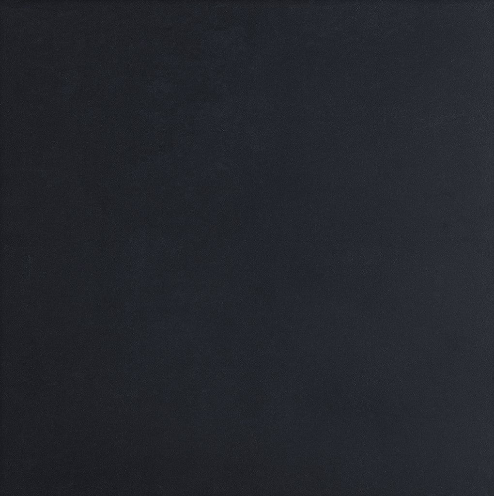 Wilmington black plain matt porcelain wall & floor tile, 600x600mm