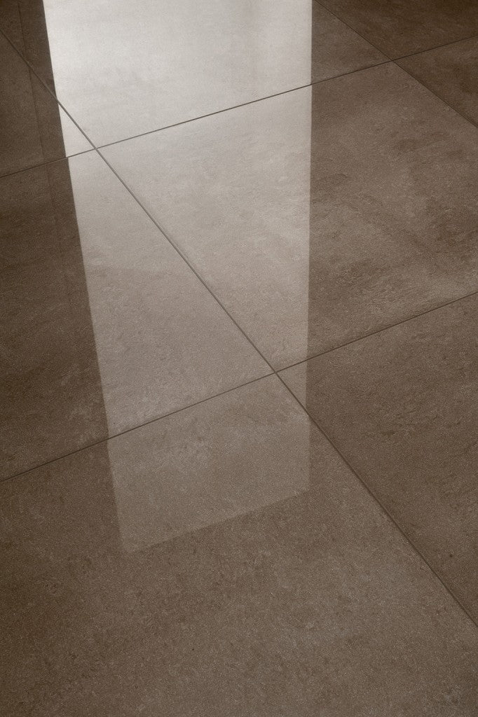 Wilmington dove plain polished porcelain wall & floor tile, 600x600mm – view 3