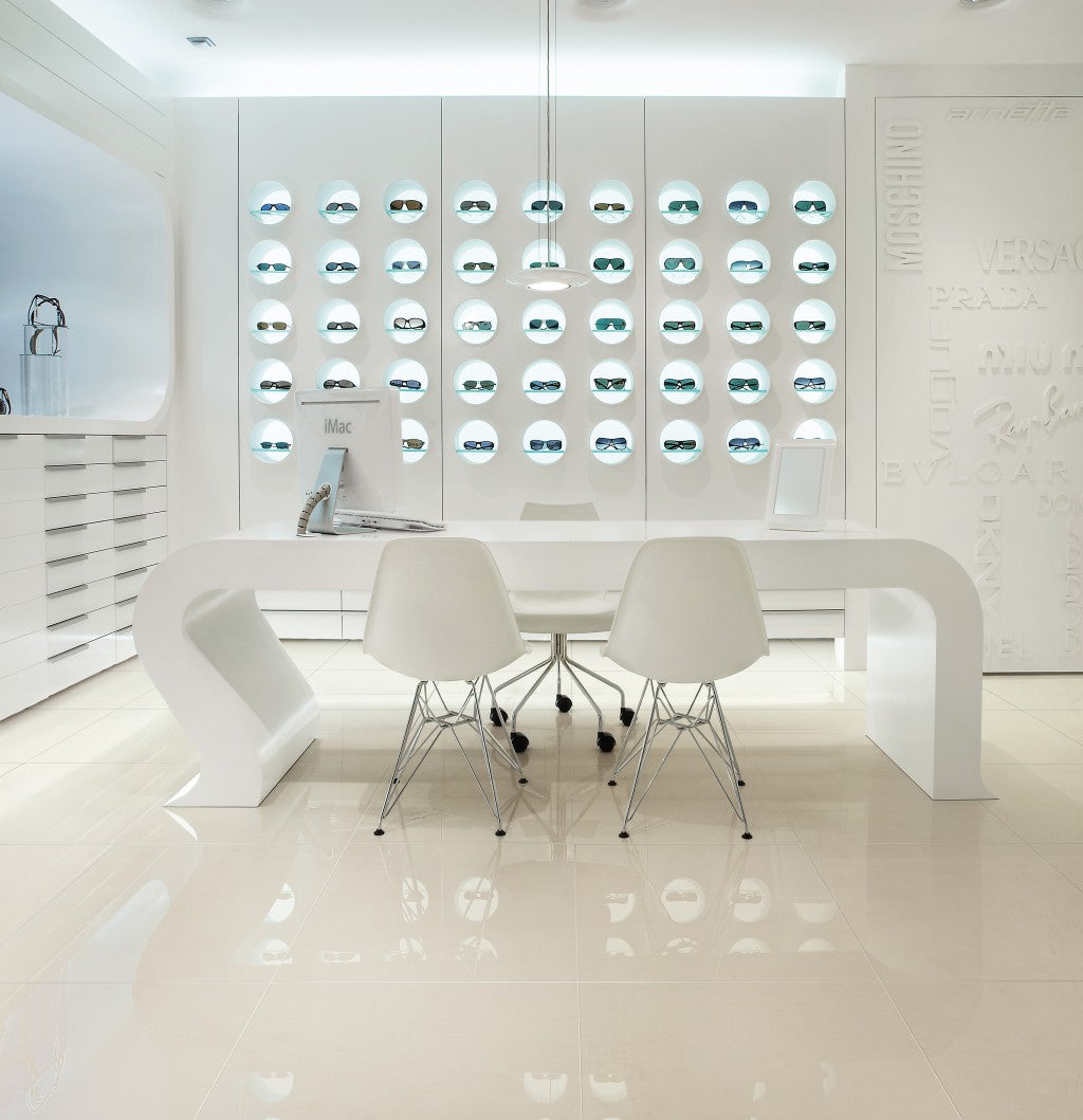 Wilmington silver plain polished porcelain wall & floor tile, 600x600mm – view 2