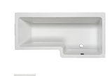 Carron Quantum L Shaped Shower Bath 1500x700(850)mm Right Hand - White Gloss (02175)