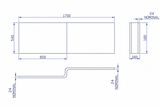 Carron Quantum Shower Bath 1700mm Front Panel - White Gloss (02326)