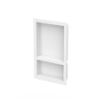 AKW Recessed Shower Niche – 2 Shelf, 3 Shelf or Full Height, White or Black, photo 2