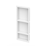 AKW Recessed Shower Niche – 2 Shelf, 3 Shelf or Full Height, White or Black, photo 3