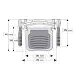 AKW 1000 Series Fold Up Shower Seat with Back & Arms – Choice of Padding, photo 4
