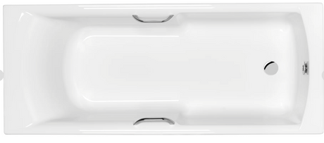 Carron Axis single ended bath with twin hand grips