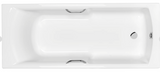 Carron Axis 1500x700mm Single Ended Carronite Bath with Twin Grips- White Gloss (02030T)