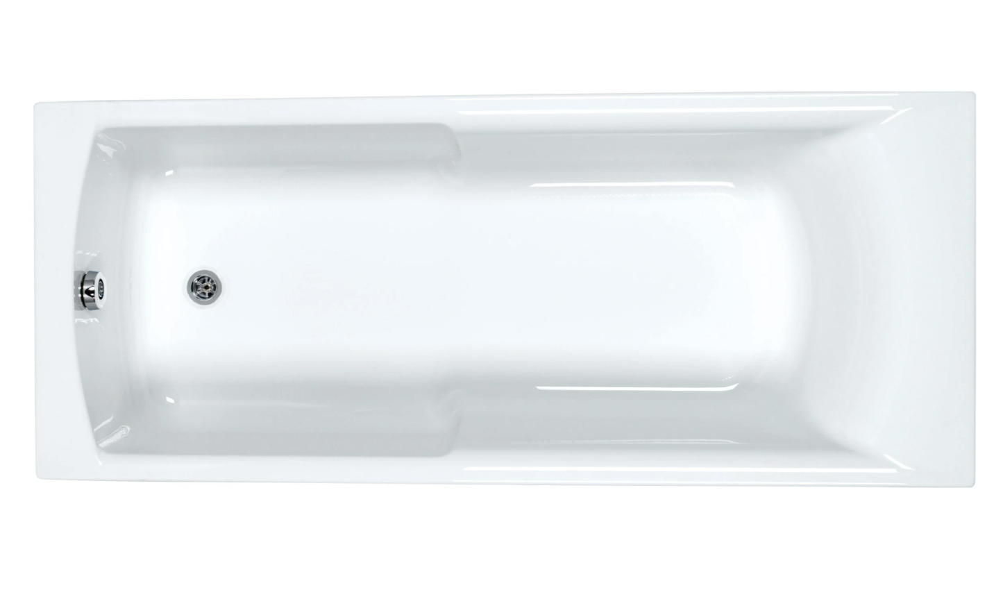 Carron Axis 1600x700mm Carronite Single Ended Bath- White Gloss (02034)