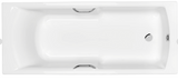 Carron Axis 1700x700mm Single Ended Carronite Bath with Twin Grips- White Gloss (02038T)