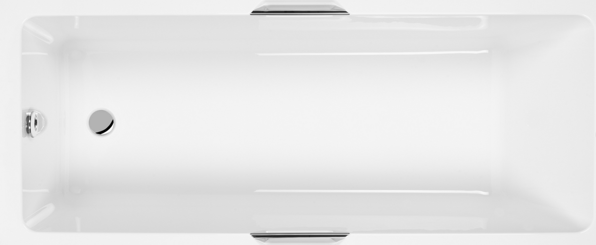 Carron Integra 1700x750mm Single Ended Carronite Bath with Twin Grips- White Gloss (02172)