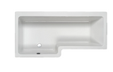 Carron Quantum L Shaped Shower Bath 1700x700(850)mm Left Hand - White Gloss (02205)