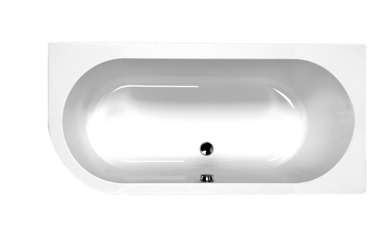 Carron Status 1600x725mm Left Hand Bath Carronite - White Gloss (02210)