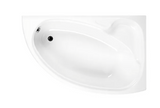 Carron Dove 1550x950mm Corner Bath Left Hand Carronite - White Gloss (02233)