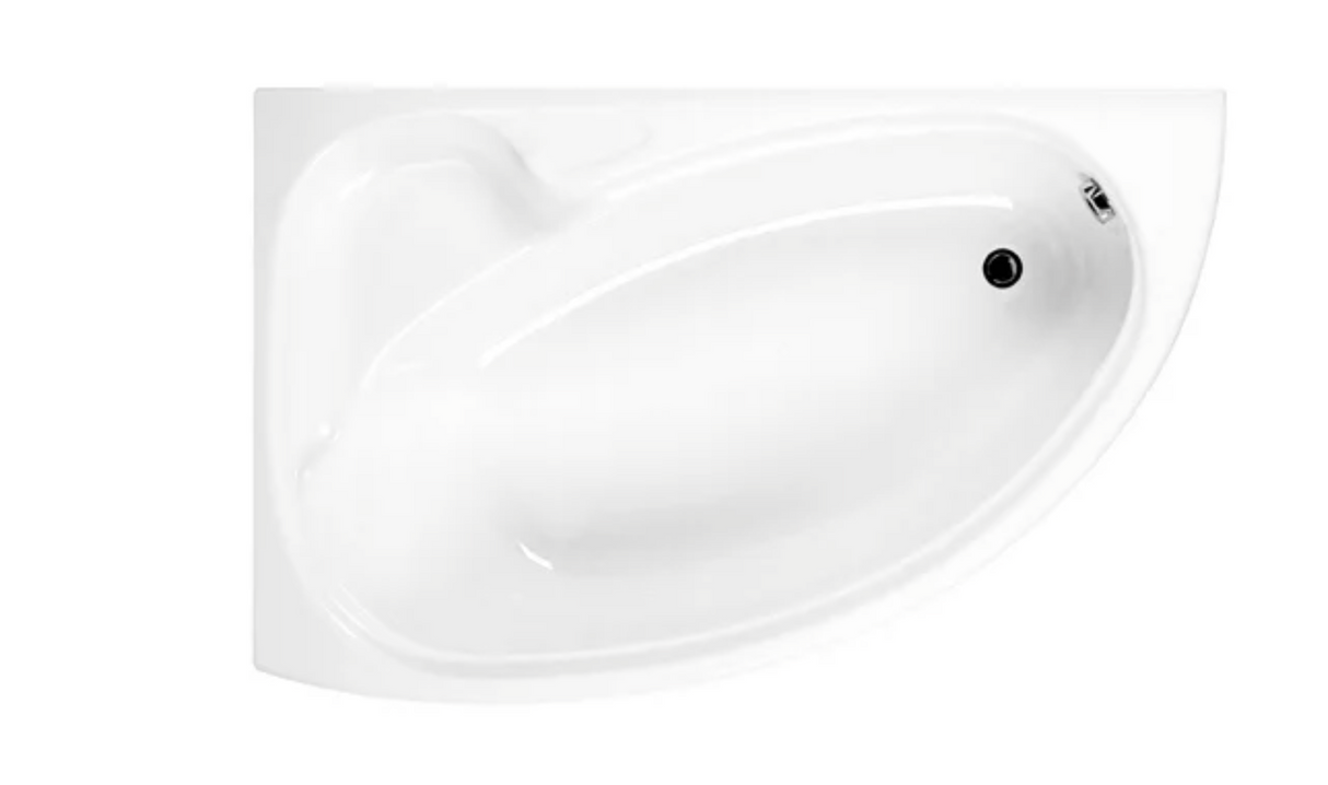 Carron Dove 1550x950mm Corner Bath Right Hand - White Gloss (02234)