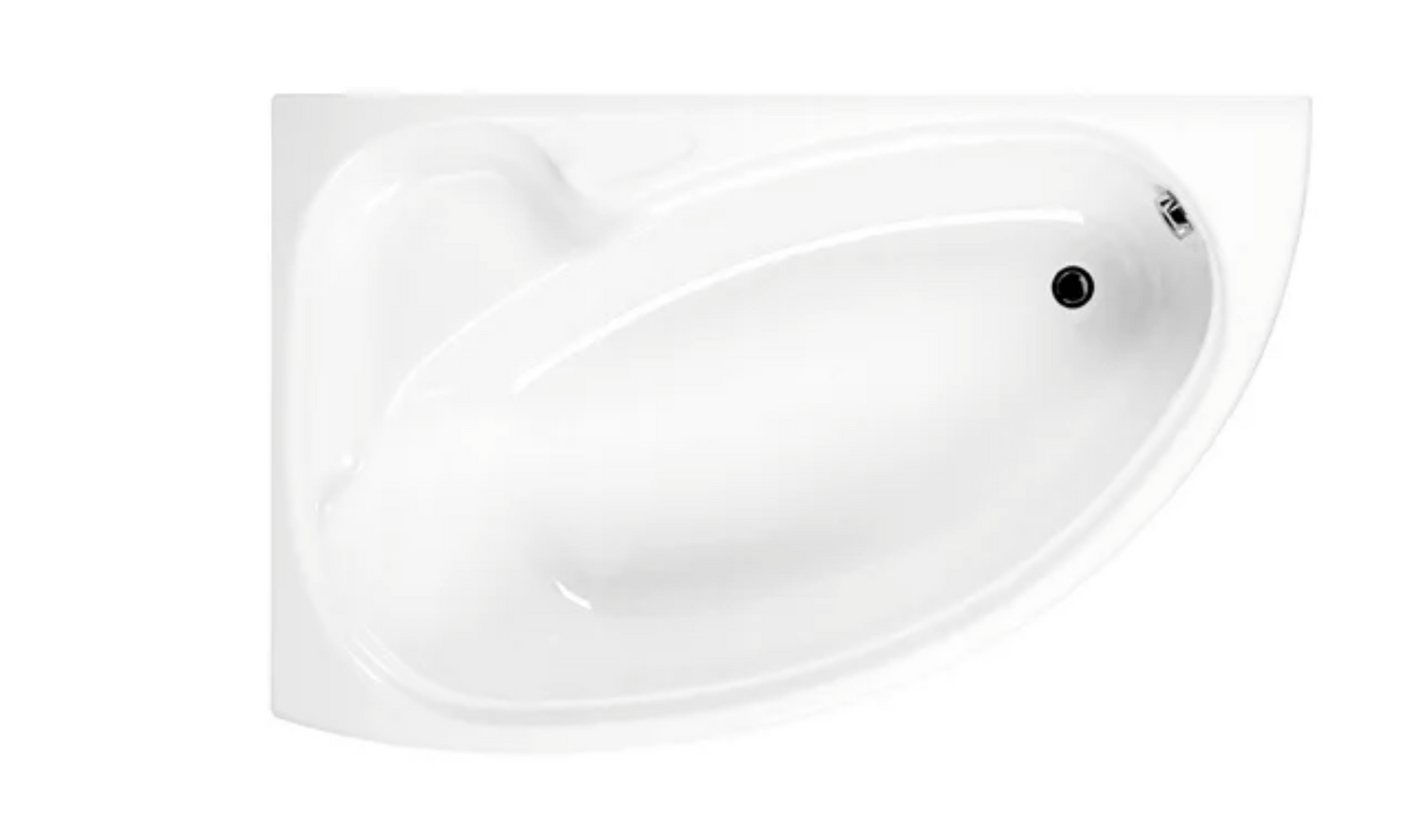 Carron Dove 1550x950mm Corner Bath Right Hand - White Gloss (02234)