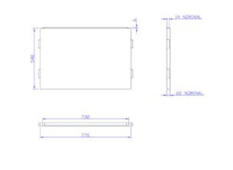 Carron Carronite End Bath Panel 800x540mm- White Gloss (02277)