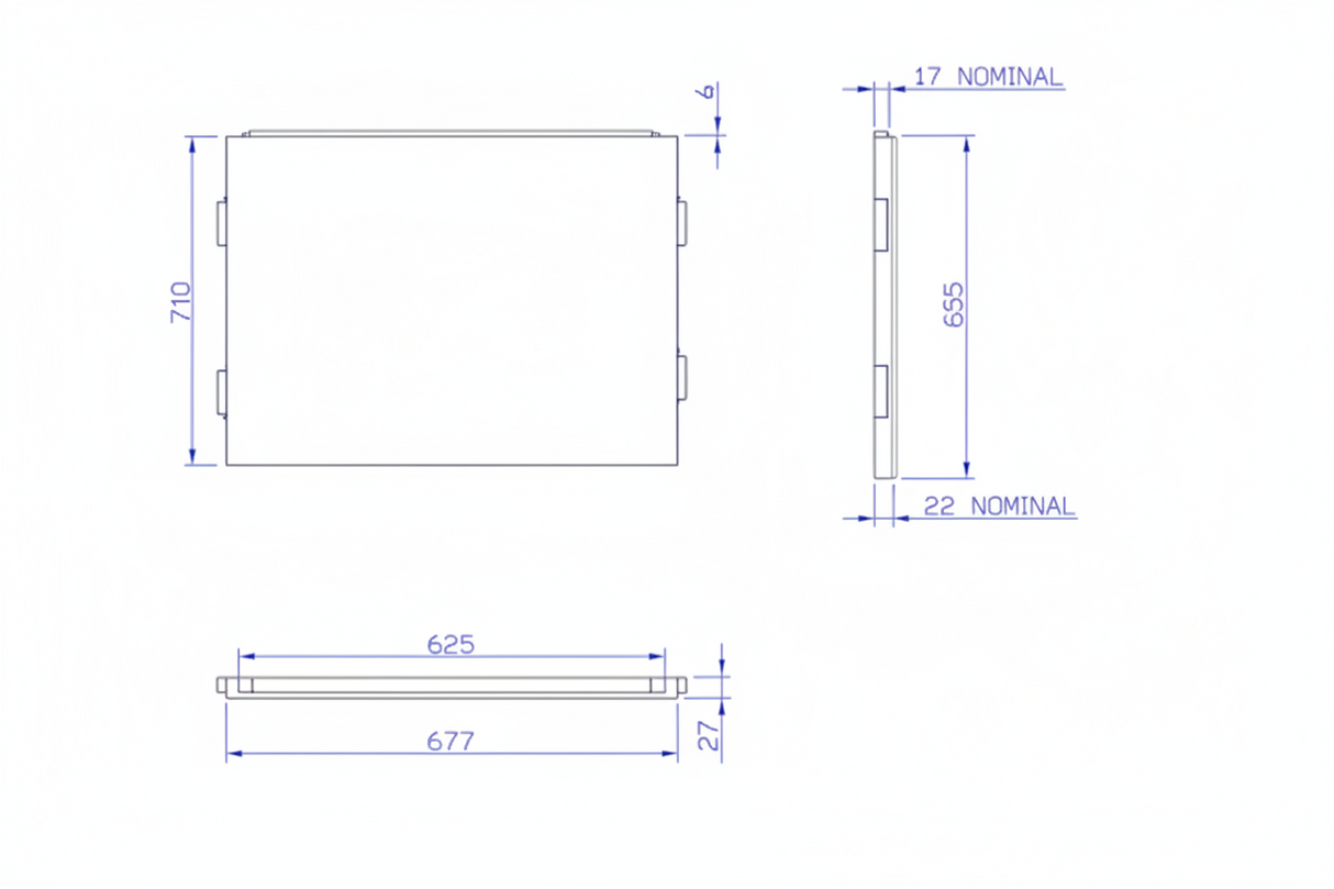 Carron End Bath Panel 700x515mm -White Gloss (02285)
