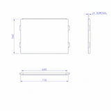 Carron End Bath Panel 750x540mm- White Gloss (02289)