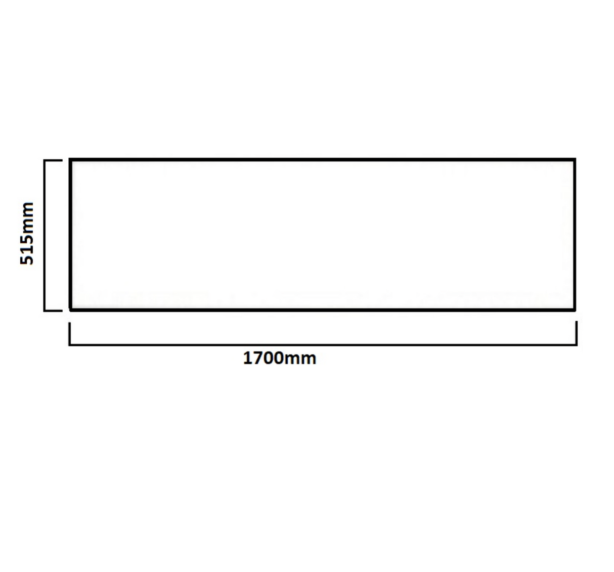 Carron Carronite Front Bath Panel 1700x515mm- White Gloss (02321)