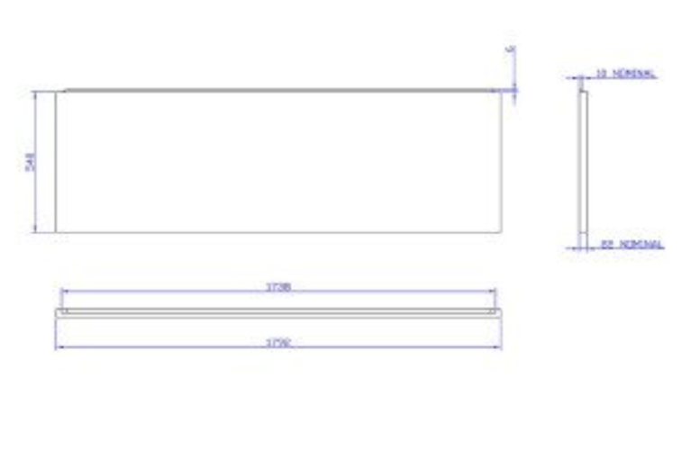 Carron Front Bath Panel 1800x540mm- White Gloss (02322)