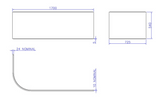 Carron Status 1700x800mm Front Bath Panel - White Gloss (02338)