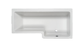 Carron Quantum L Shaped Shower Bath 1600x700(850)mm Right Hand - White Gloss (02388)