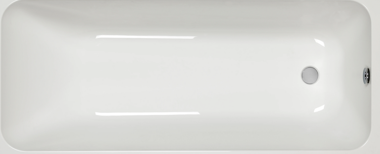 Carron Profile 1600x700mm Single Ended Carronite Bath - White Gloss (02421)