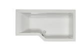 Carron Urban Edge L-Shaped Shower Bath 1575mm Right Hand Carronite - White Gloss (02430)