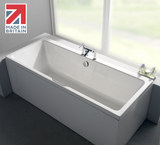 Carron Integra Double Ended Rectangular Bath with Single Grip 1700mm x 750mm - Carronite- White Gloss (02464)