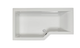 Carron Urban Edge L- Shaped Shower Bath 1675mm Left Hand - White Gloss (02525)