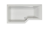 Carron Urban Edge L-Shaped Shower Bath 1675mm Left Hand Carronite - White Gloss (02526)