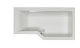 Carron Urban Edge L- Shaped Shower Bath 1675mm Right Hand - White Gloss (02527)