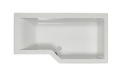 Carron Urban Edge L-Shaped Shower Bath 1675mm Right Hand Carronite - White Gloss (02528)