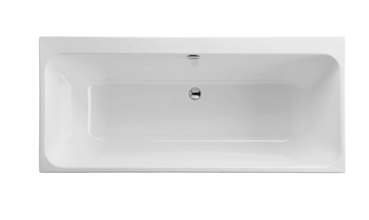 Carron Profile 1600x800mm Double Ended Bath Carronite - White Gloss (02590)