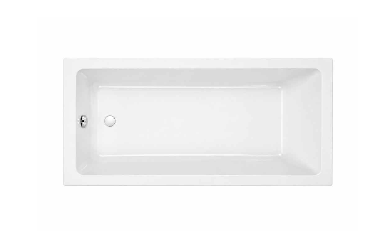 Carron Quantum Super Deep 1575x700mm Single Ended Bath Carronite - White Gloss (02751)