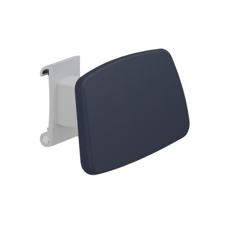 Pressalit PLUS backrest for wall track – Sideways Adjustable, Dark Blue