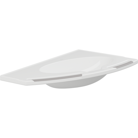 Pressalit MATRIX ANGLE DEEP wash basin, left-facing, without overflow