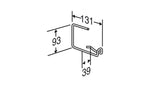 Pressalit R1175000 paper holder dimensioned drawing