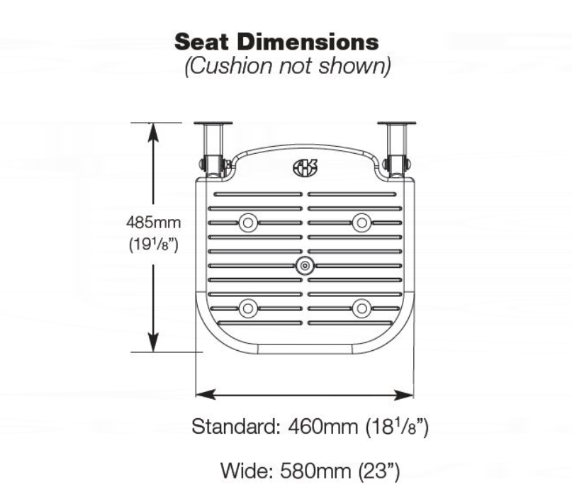 AKW 4000 Series Advanced Fold Up Grey Padded Shower Seat with Support Legs Back and Arms (04230P)