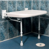 AKW 4000 Series Large Extra Wide Fold-Up Shower Seat with Legs (04570)