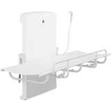 Pressalit SCT 1000 electrically height adjustable shower change table, folded down