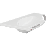 Pressalit MATRIX ANGLE DEEP wash basin with operating buttons, right-facing, with overflow