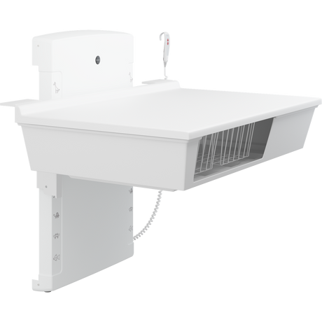 Pressalit low start daycare changing table with wire baskets