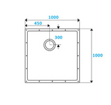 Contour ShowerDec Wet Room Floor Former 1000x1000mm (SD1000X1000)