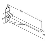 Pressalit PLUS Support Arm With Integrated Counter-Balance, 850mm Red R360085035