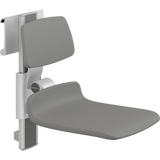 Pressalit PLUS shower seat – 450 mm Manual – Backrest Only, Standard Seat, Anthracite