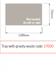 AKW Sulby Step-In Shower Tray with Built-In Gravity Waste, photo 8